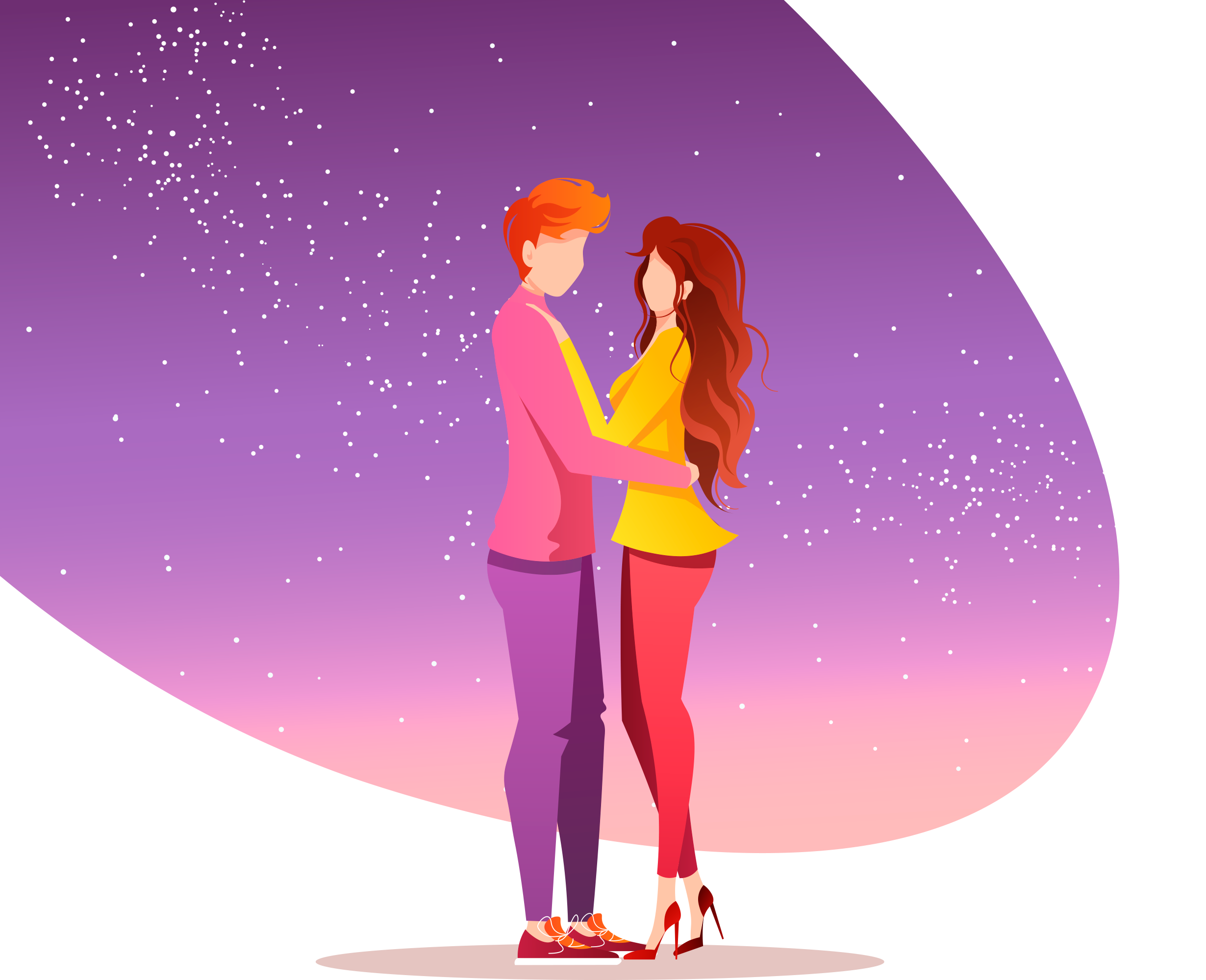 Girl and Boy Romantic together